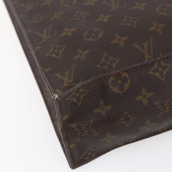 LOUIS VUITTON Monogram Sac Plat Hand Bag M51140 LV Auth bs30682