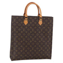 LOUIS VUITTON Monogram Sac Plat Hand Bag M51140 LV Auth bs30684-1