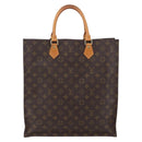 LOUIS VUITTON Monogram Sac Plat Hand Bag M51140 LV Auth bs30686-13