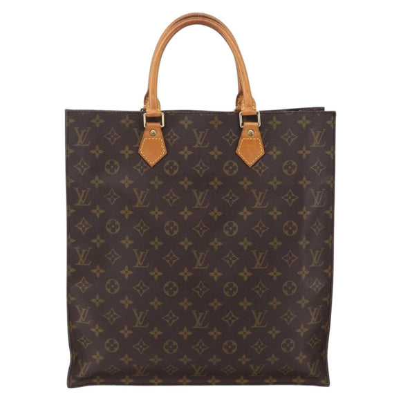LOUIS VUITTON Monogram Sac Plat Hand Bag M51140 LV Auth bs30686
