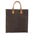 LOUIS VUITTON Monogram Sac Plat Hand Bag M51140 LV Auth bs30686-2