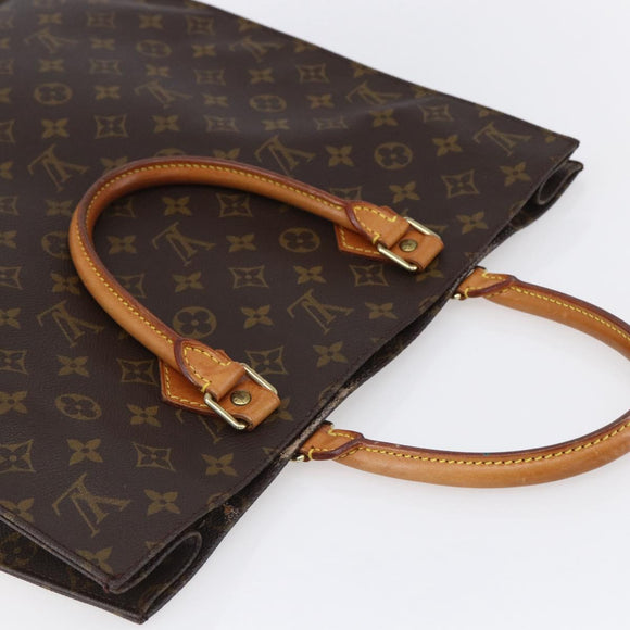 LOUIS VUITTON Monogram Sac Plat Hand Bag M51140 LV Auth bs30686