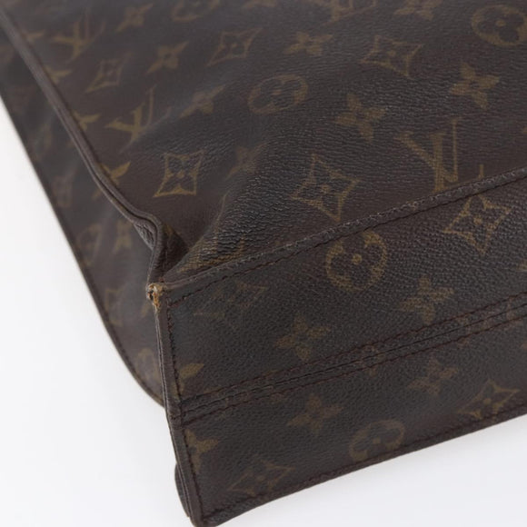 LOUIS VUITTON Monogram Sac Plat Hand Bag M51140 LV Auth bs30690