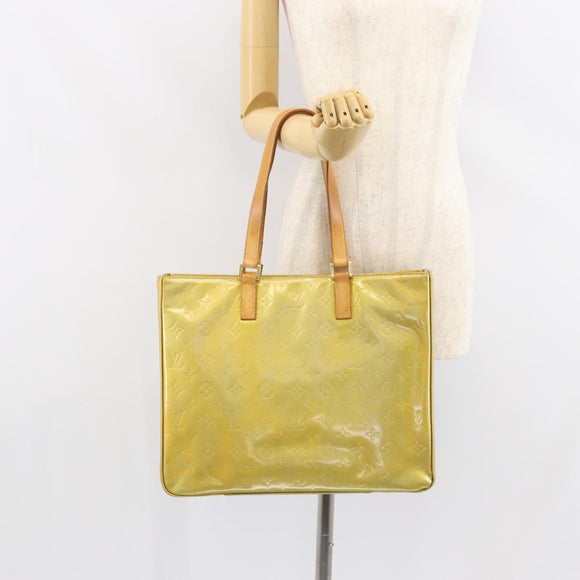 LOUIS VUITTON Monogram Vernis Columbus Tote Bag Gris M91028 LV Auth bs30693