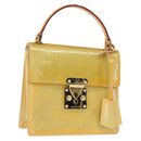 LOUIS VUITTON Monogram Vernis Spring Street Hand Bag Gris M91029 LV Auth bs30694-1