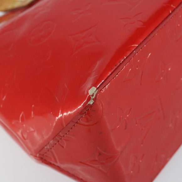 LOUIS VUITTON Monogram Vernis Reade PM Hand Bag Red Rouge M91088 LV Auth bs30698