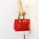 LOUIS VUITTON Monogram Vernis Reade PM Hand Bag Red Rouge M91088 LV Auth bs30698-24