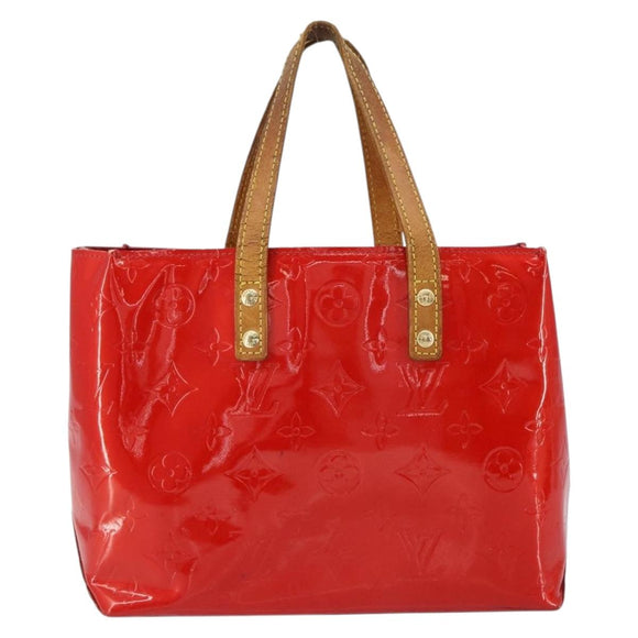LOUIS VUITTON Monogram Vernis Reade PM Hand Bag Red Rouge M91088 LV Auth bs30698