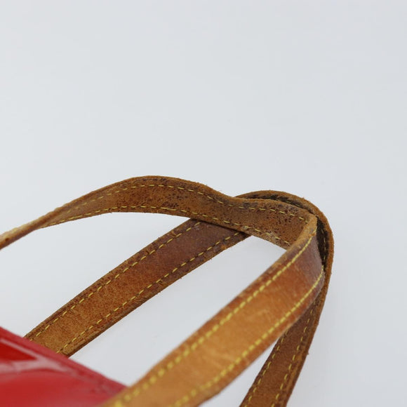 LOUIS VUITTON Monogram Vernis Reade PM Hand Bag Red Rouge M91088 LV Auth bs30698