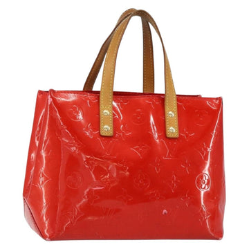 LOUIS VUITTON Monogram Vernis Reade PM Hand Bag Red Rouge M91088 LV Auth bs30699