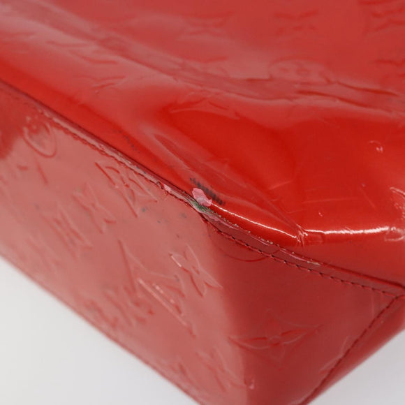 LOUIS VUITTON Monogram Vernis Reade PM Hand Bag Red Rouge M91088 LV Auth bs30699