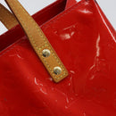 LOUIS VUITTON Monogram Vernis Reade PM Hand Bag Red Rouge M91088 LV Auth bs30699-17