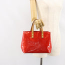 LOUIS VUITTON Monogram Vernis Reade PM Hand Bag Red Rouge M91088 LV Auth bs30699-23