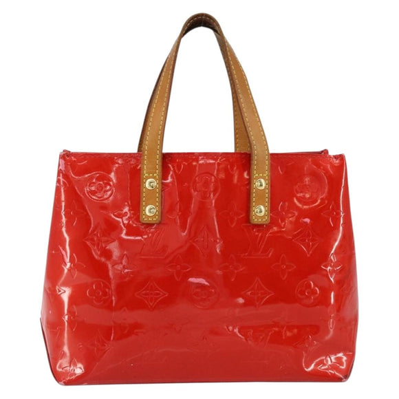 LOUIS VUITTON Monogram Vernis Reade PM Hand Bag Red Rouge M91088 LV Auth bs30699