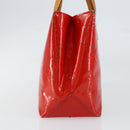 LOUIS VUITTON Monogram Vernis Reade PM Hand Bag Red Rouge M91088 LV Auth bs30699-4