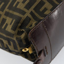 FENDI Zucca Canvas Hand Bag Black Brown Auth bs30706-17