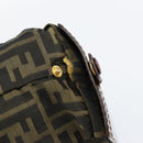 FENDI Zucca Canvas Hand Bag Black Brown Auth bs30706-9