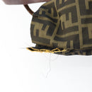 FENDI Zucca Canvas Hand Bag Black Brown Auth bs30706-10