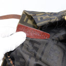 FENDI Zucca Canvas Hand Bag Black Brown Auth bs30706-12