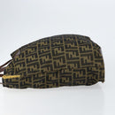 FENDI Zucca Canvas Hand Bag Black Brown Auth bs30706-4
