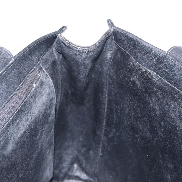 CHANEL COCO Mark Tote Bag Caviar Skin Black Gold CC Auth bs30707