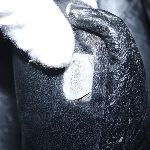 CHANEL COCO Mark Tote Bag Caviar Skin Black Gold CC Auth bs30707