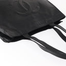 CHANEL COCO Mark Tote Bag Caviar Skin Black Gold CC Auth bs30707-6