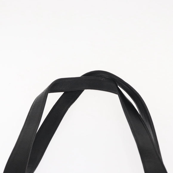 CHANEL COCO Mark Tote Bag Caviar Skin Black Gold CC Auth bs30707