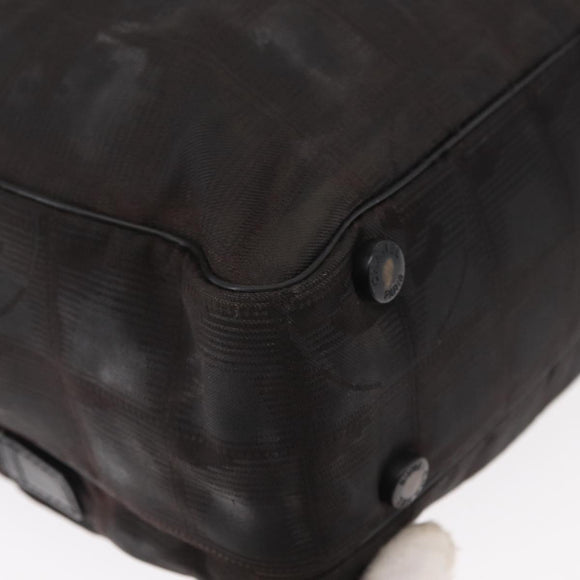 CHANEL New Travel line Hand Bag Nylon 2way Black CC Auth bs30708