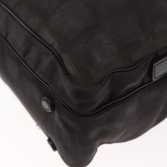 CHANEL New Travel line Hand Bag Nylon 2way Black CC Auth bs30708