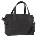 CHANEL New Travel line Hand Bag Nylon 2way Black CC Auth bs30708-1