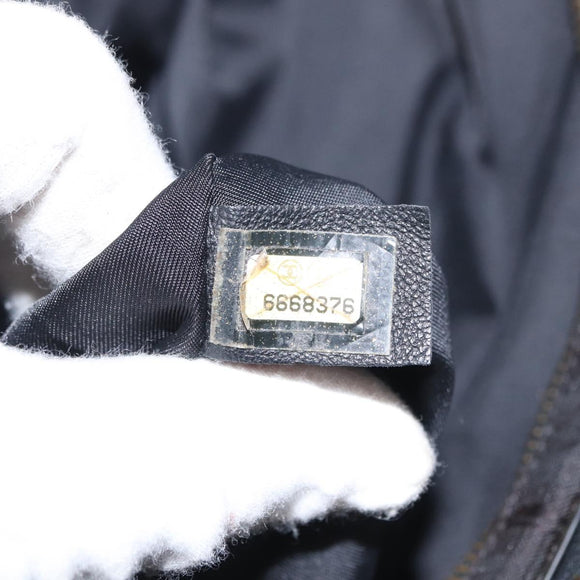 CHANEL New Travel line Hand Bag Nylon 2way Black CC Auth bs30708