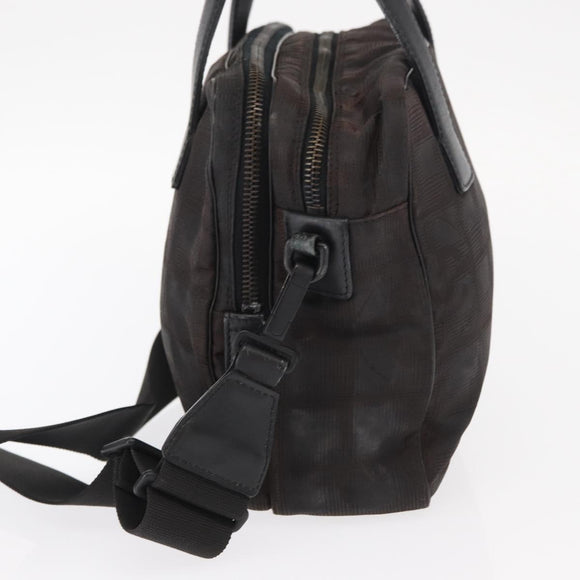 CHANEL New Travel line Hand Bag Nylon 2way Black CC Auth bs30708