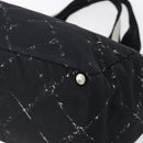 CHANEL New Travel Line Tote Bag Nylon Black Silver CC Auth bs30710-9