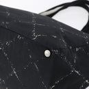 CHANEL New Travel Line Tote Bag Nylon Black Silver CC Auth bs30710-15
