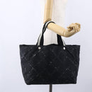 CHANEL New Travel Line Tote Bag Nylon Black Silver CC Auth bs30710-22