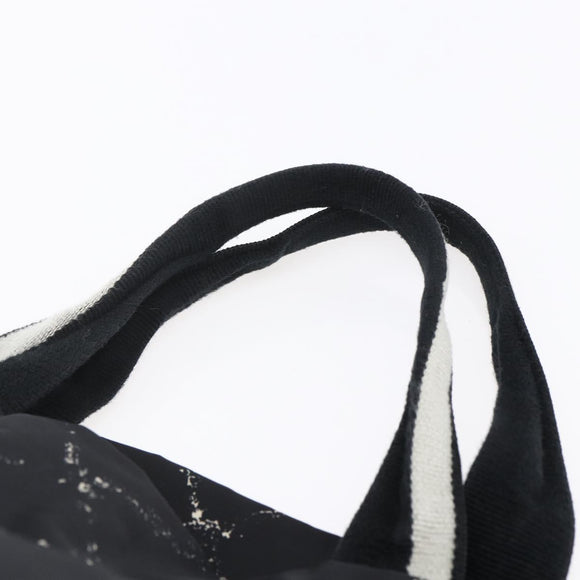 CHANEL New Travel Line Tote Bag Nylon Black Silver CC Auth bs30710