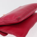 CHANEL Choco Bar Chain Hand Bag Lamb Skin Pink Silver CC Auth bs30713V-16