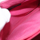 CHANEL Choco Bar Chain Hand Bag Lamb Skin Pink Silver CC Auth bs30713V-10