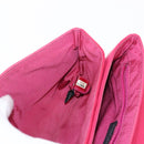 CHANEL Choco Bar Chain Hand Bag Lamb Skin Pink Silver CC Auth bs30713V-23