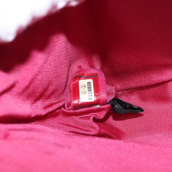 CHANEL Choco Bar Chain Hand Bag Lamb Skin Pink Silver CC Auth bs30713V