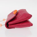 CHANEL Choco Bar Chain Hand Bag Lamb Skin Pink Silver CC Auth bs30713V-4