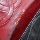 CHANEL Chain Shoulder Bag Lamb Skin Black Gold CC Auth bs30716-10