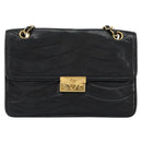 CHANEL Chain Shoulder Bag Lamb Skin Black Gold CC Auth bs30716-13