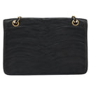 CHANEL Chain Shoulder Bag Lamb Skin Black Gold CC Auth bs30716-2