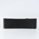 CHANEL Chain Shoulder Bag Lamb Skin Black Gold CC Auth bs30716-5