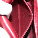 CHANEL 2.55 Matelasse Chain Shoulder Bag Enamel Red Silver CC Auth bs30717-22