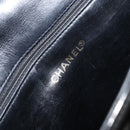 CHANEL Shoulder Bag Enamel Black Gold CC Auth bs30719-18