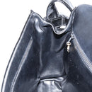 CHANEL Shoulder Bag Enamel Black Gold CC Auth bs30719-20