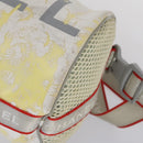 CHANEL Sports Line Shoulder Bag Vinyl White Silver CC Auth bs30721-8